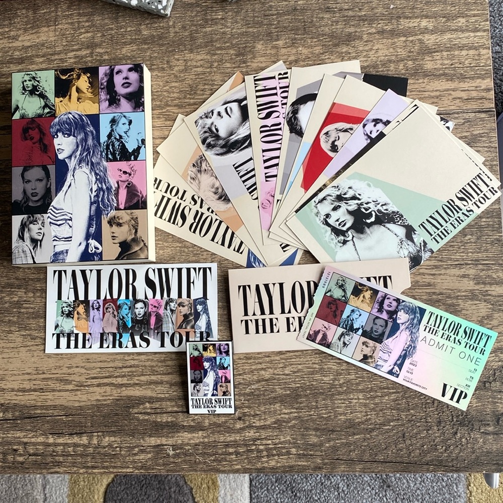 VIP Eras Tour Pin, Pin, Sticker, Postcards, and Souvenir Ticket